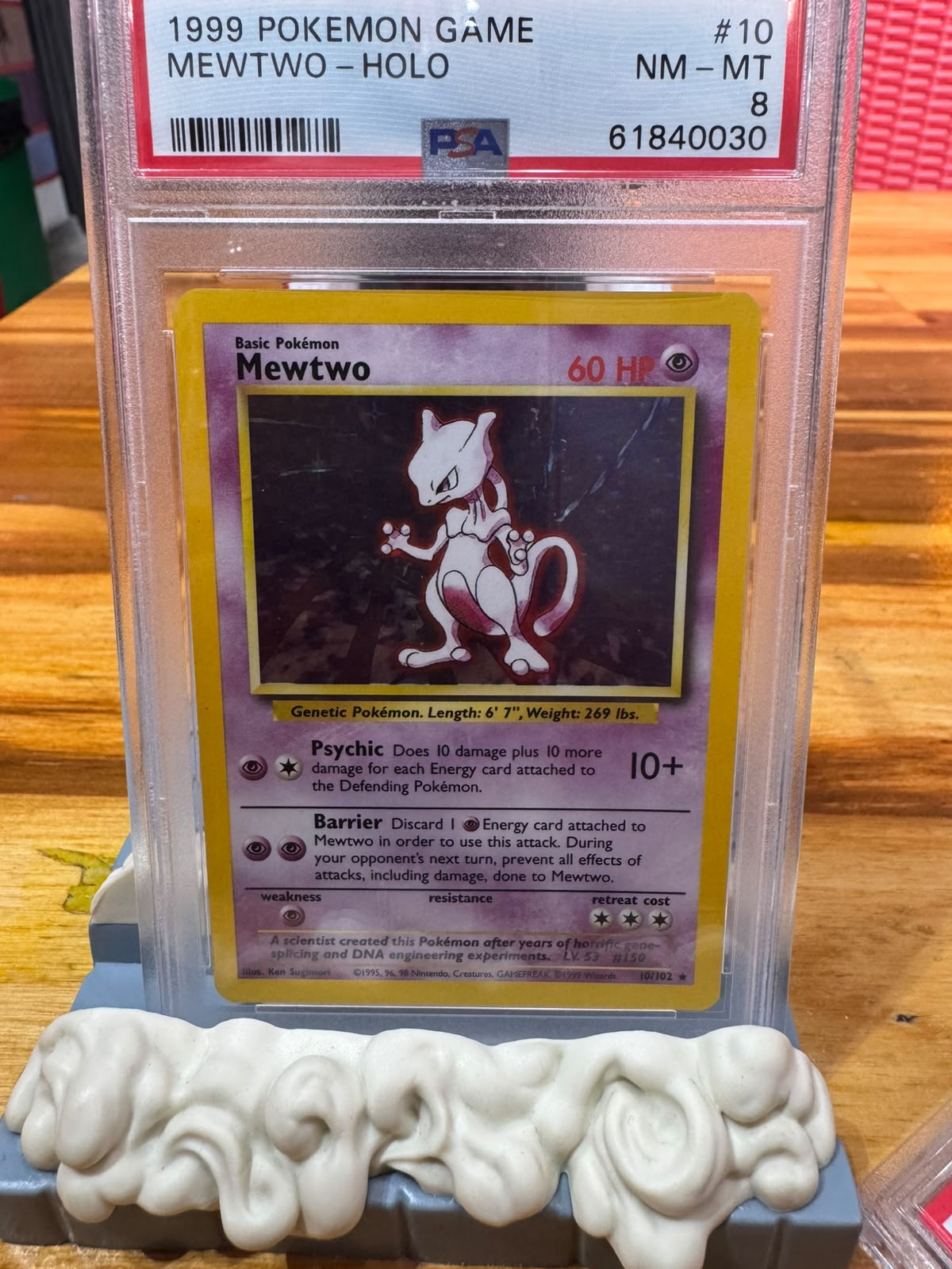 MEWTWO HOLO 1999 PSA8